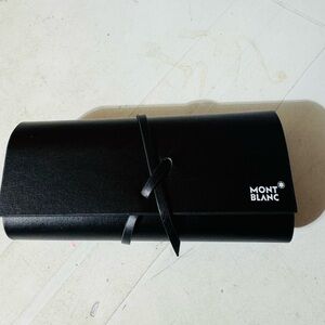 Montblanc Black Leather Wrap Sunglasses Case